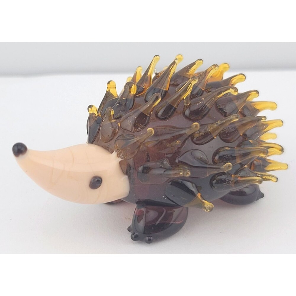 Pier 1 Imports Spike Hedgehog Hand Blow Art Glass Figurine 2.5"